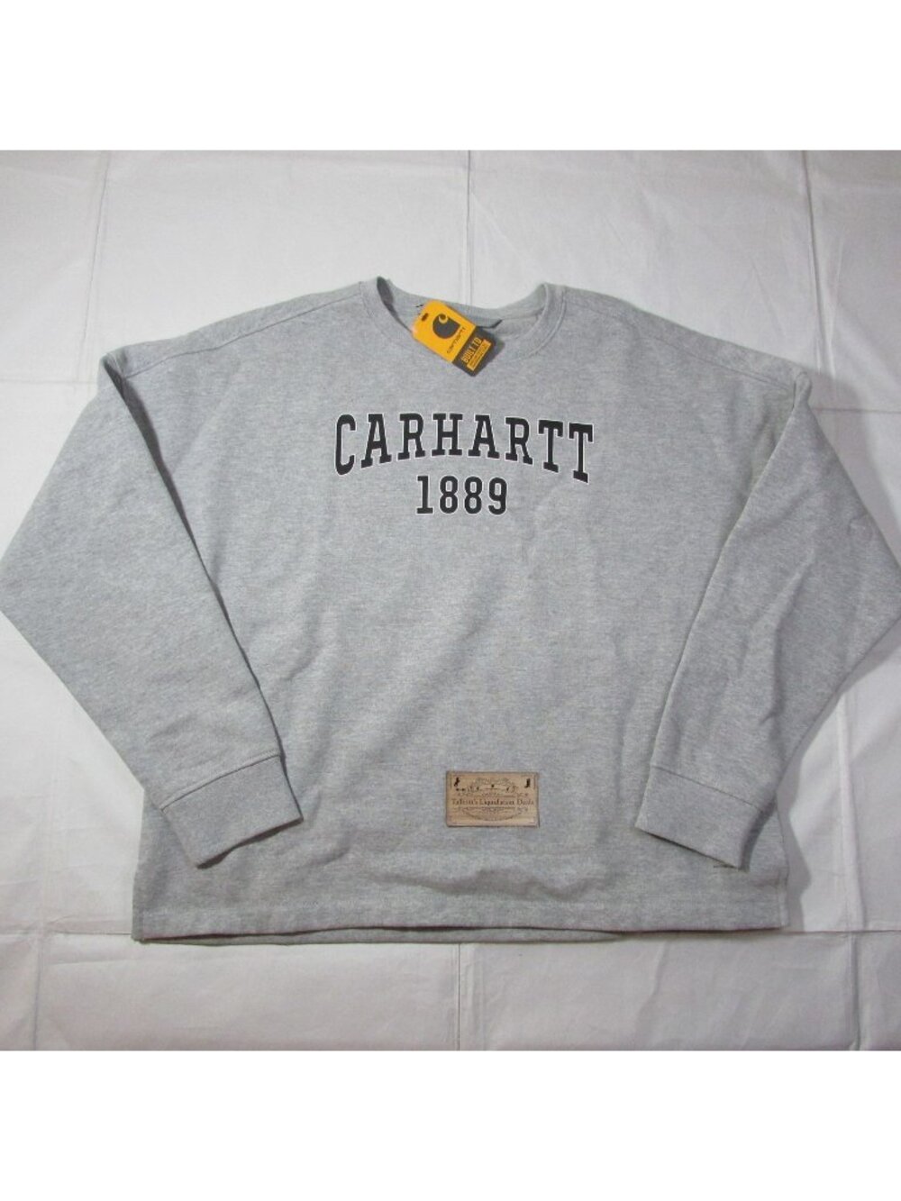 Carhartt Women's Loose Fit Midweight Graphic Crewneck Sweatshirt Heather Grey TS